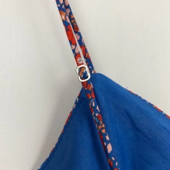 J.Crew x Liberty 10 Spaghetti Strap Dress Betsy Ann Floral Print Blue Red - Picture 11 of 13